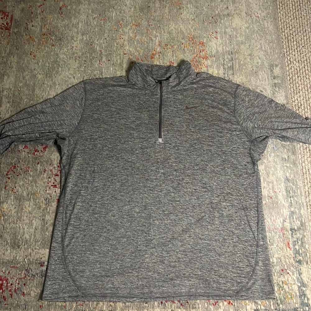 Nike- Zip Dri-Fit Pullover, Size XXL, Color- Gray